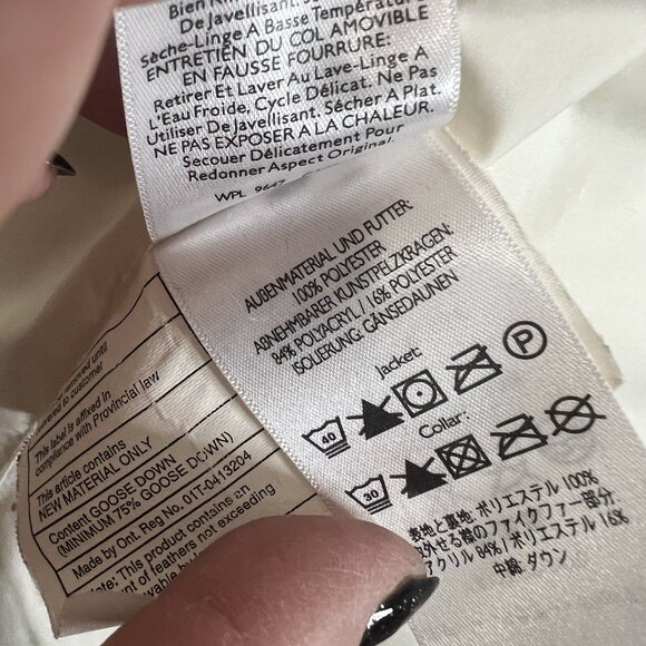 Eddie Bauer Puffer Vest Womens S Small White Premium Goose Down Faux Fur Collar - Picture 9 of 15